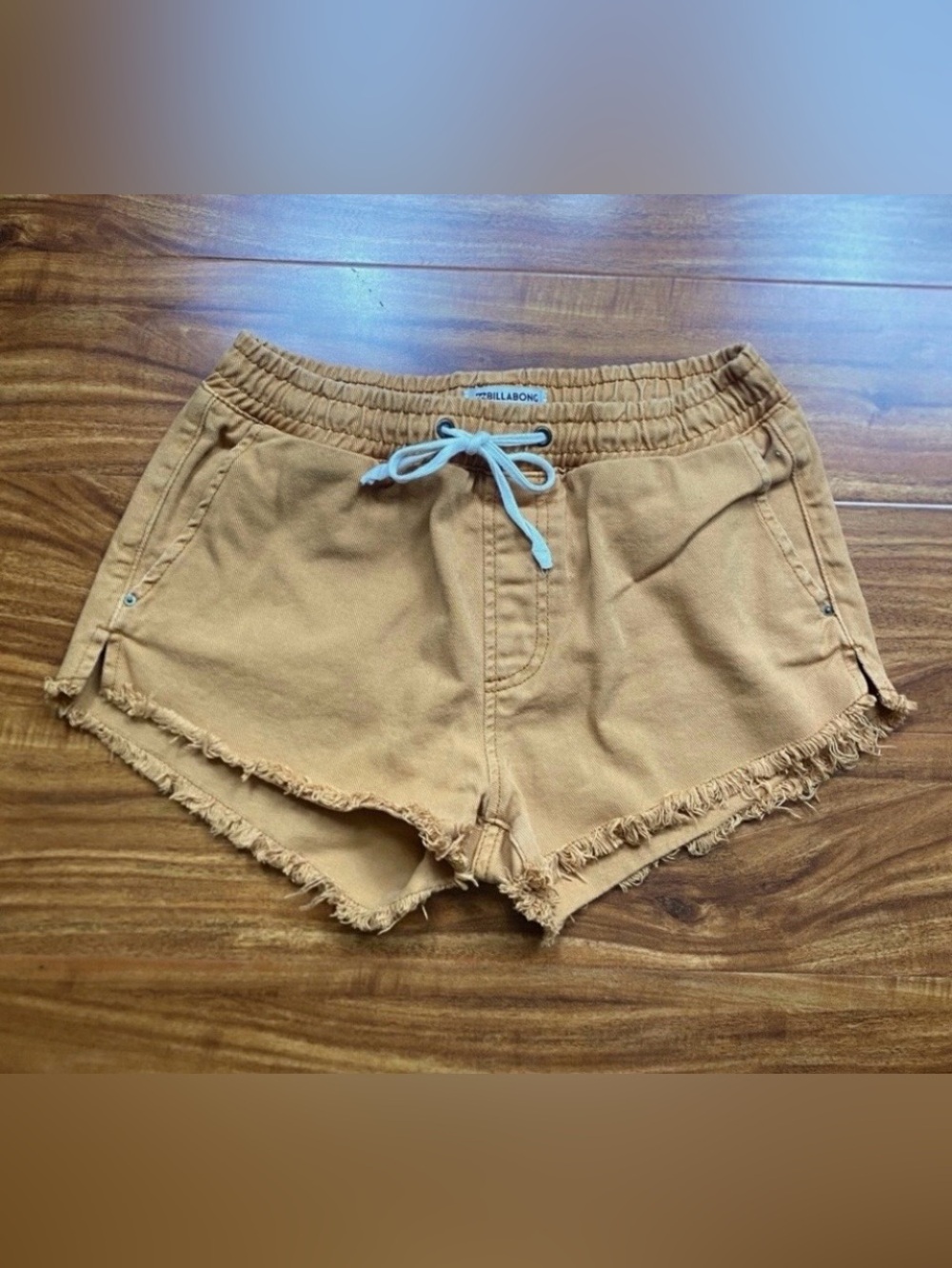 Billabong Womens Clay Elastic Drawstring Raw Hem Shorts Beach Coastal Size S